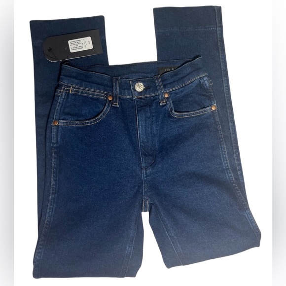 Rag & Bone Straight Vintage Cigarette Broken Bloo Dark wash Jeans size 23 NWT - Picture 2 of 13